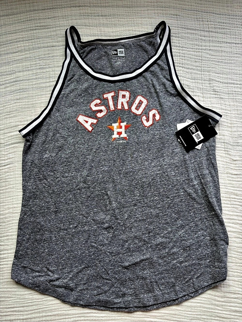 New Era Houston Astros MLB Tank Top Gray & White NWT